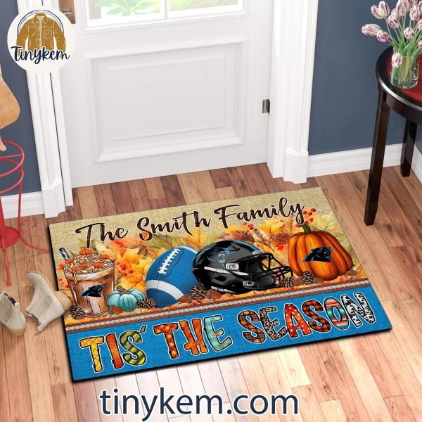 Carolina Panthers Fall Tis’ The Season Customized Doormat