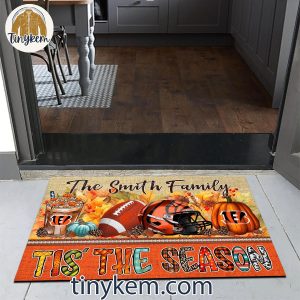 Cincinnati Bengals Fall Tis The Season Customized Doormat 4 0cbNW