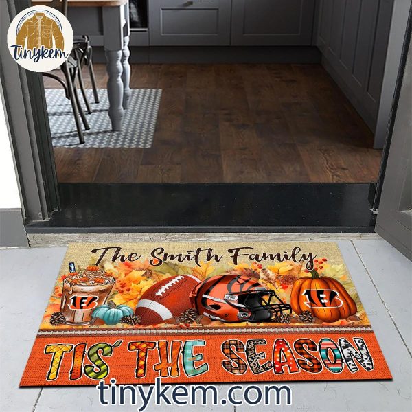 Cincinnati Bengals Fall Tis’ The Season Customized Doormat