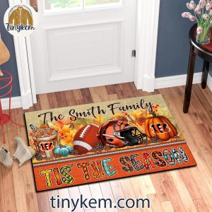 Cincinnati Bengals Fall Tis The Season Customized Doormat 5 fadSN