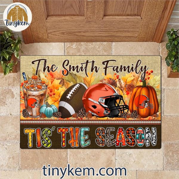 Cleveland Browns Fall Tis’ The Season Customized Doormat