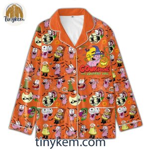 Courage The Cowardly Dog Cartoon Network Pajamas Set Orange Blue White Black 9 aD8wL