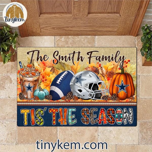 Dallas Cowboys Fall Tis’ The Season Customized Doormat