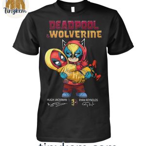 Deadpool And Wolverine Hug Jackman Ryan Reynold Princess Carrying T-Shirt