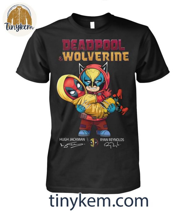 Deadpool And Wolverine Hug Jackman Ryan Reynold Princess Carrying T-Shirt