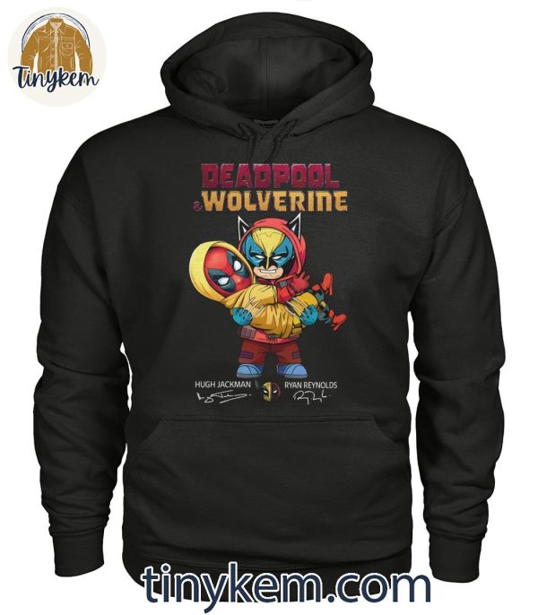 Deadpool And Wolverine Hug Jackman Ryan Reynold Princess Carrying T-Shirt