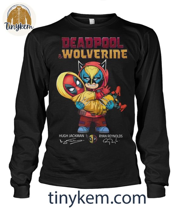 Deadpool And Wolverine Hug Jackman Ryan Reynold Princess Carrying T-Shirt