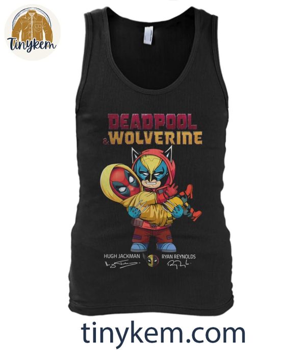 Deadpool And Wolverine Hug Jackman Ryan Reynold Princess Carrying T-Shirt