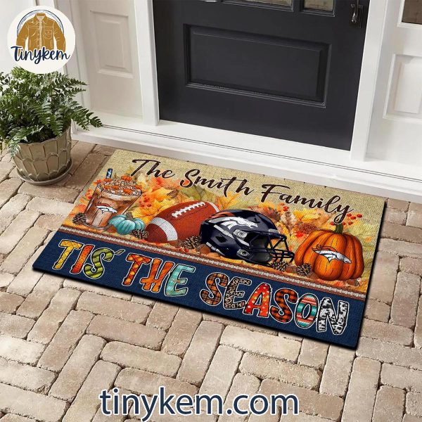 Denver Broncos Fall Tis’ The Season Customized Doormat