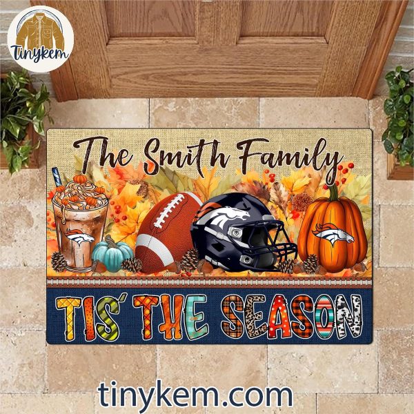 Denver Broncos Fall Tis’ The Season Customized Doormat