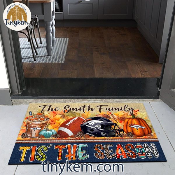 Denver Broncos Fall Tis’ The Season Customized Doormat