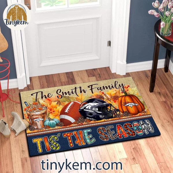 Denver Broncos Fall Tis’ The Season Customized Doormat