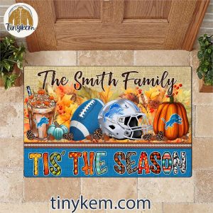 Detroit Lions Fall Tis The Season Customized Doormat 3 rbfrT