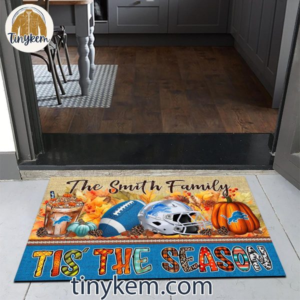 Detroit Lions Fall Tis’ The Season Customized Doormat