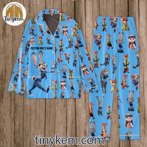 Disney Zootopia Judy Hopps And Nick Wilde Couple Pajamas Set Orange Blue 5 Ky9rV