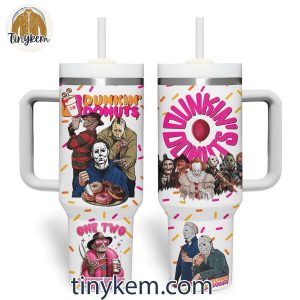 Dunkin Donuts One Two Freddy Is Coming For You Halloween 40 Oz Tumbler 2 m3O7r