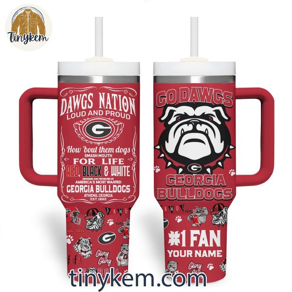 Georgia Bulldogs Dawgs Nation Loud And Proud 40 Oz Tumbler