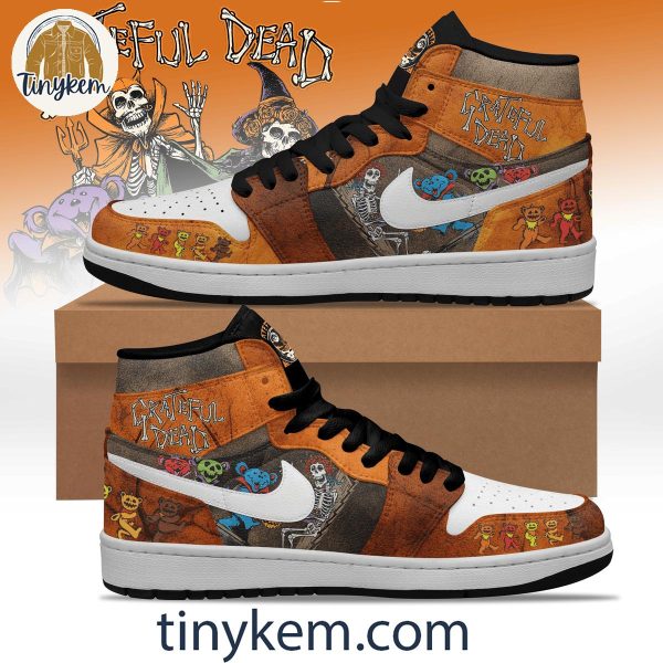 Grateful Dead In Fall Season Dancing Bears Air Jordan 1 Shoes