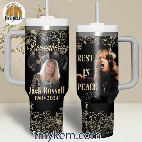 Great White Remembering Jack Russell 1960-2024 Rest In Peace 40 Oz Tumbler