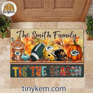 Green Bay Packers Fall Tis The Season Customized Doormat 3 nZdZc