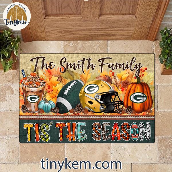 Green Bay Packers Fall Tis’ The Season Customized Doormat