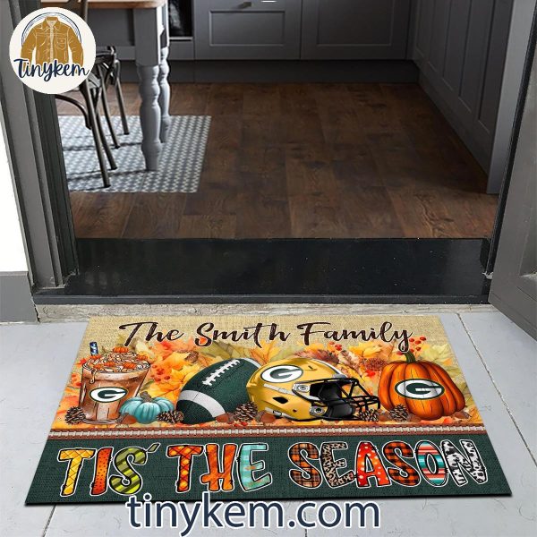 Green Bay Packers Fall Tis’ The Season Customized Doormat