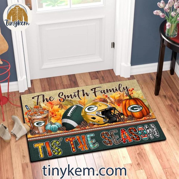 Green Bay Packers Fall Tis’ The Season Customized Doormat