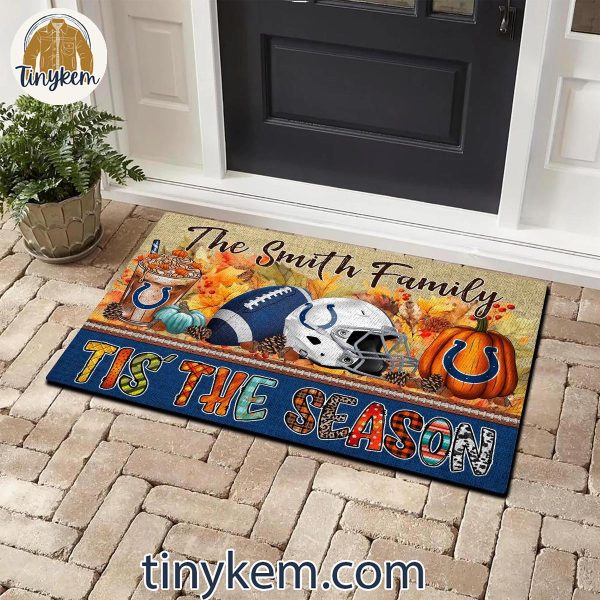 Indianapolis Colts Fall Tis’ The Season Customized Doormat