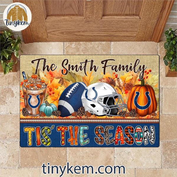 Indianapolis Colts Fall Tis’ The Season Customized Doormat