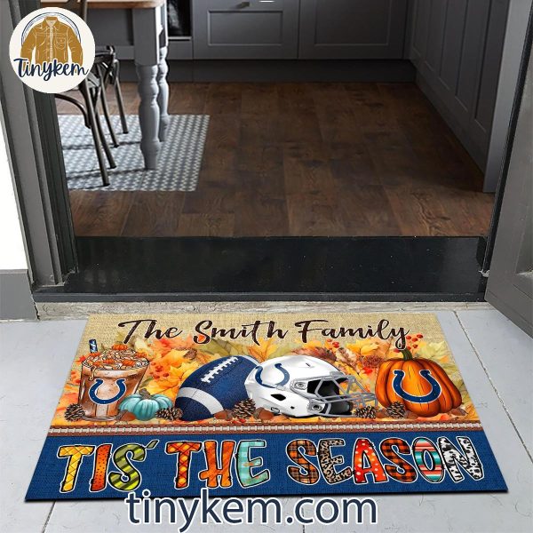 Indianapolis Colts Fall Tis’ The Season Customized Doormat