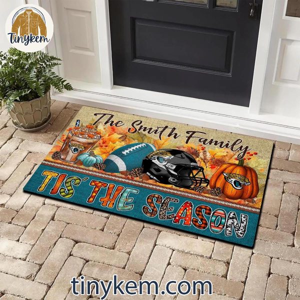 Jacksonville Jaguars Fall Tis’ The Season Customized Doormat