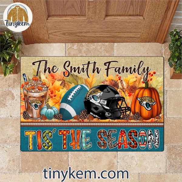 Jacksonville Jaguars Fall Tis’ The Season Customized Doormat