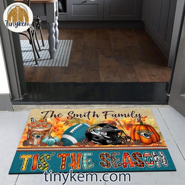 Jacksonville Jaguars Fall Tis’ The Season Customized Doormat