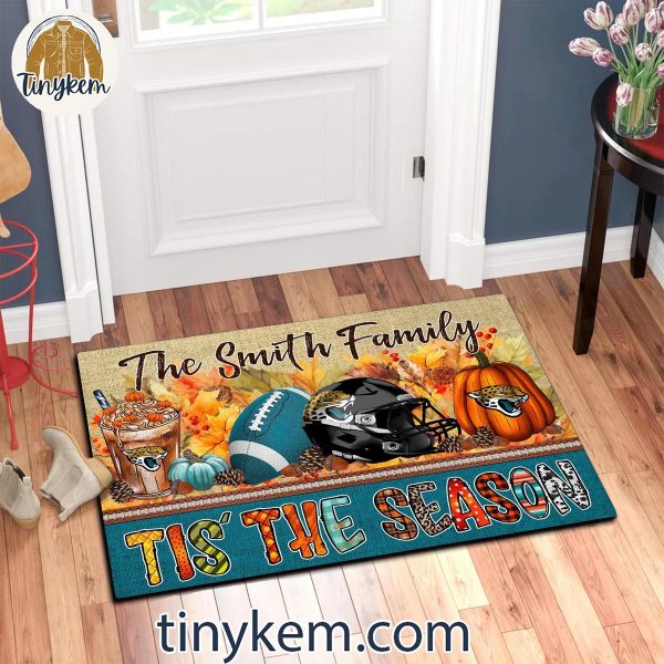 Jacksonville Jaguars Fall Tis’ The Season Customized Doormat