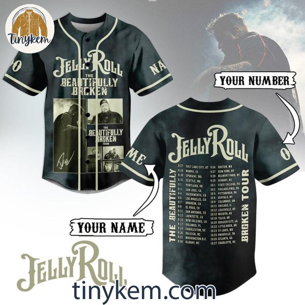 Jelly Roll The Beautifully Broken Tour 2024 Customized Baseball Jersey