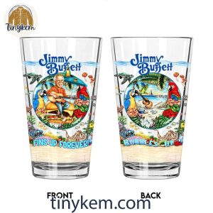 Jimmy Buffett Its My Day Just Fins Up Forever 16oz Beer Glass Cup 2 Hvb9w