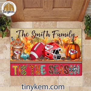 Kansas City Chiefs Fall Tis The Season Customized Doormat 3 oDEj0