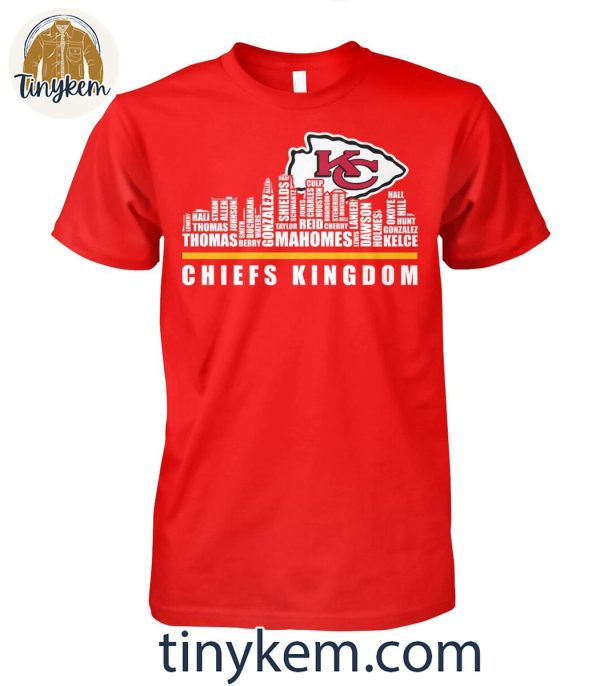 Kansas City Chiefs The Chiefs Kingdom Football Player Name Skyline Shirt