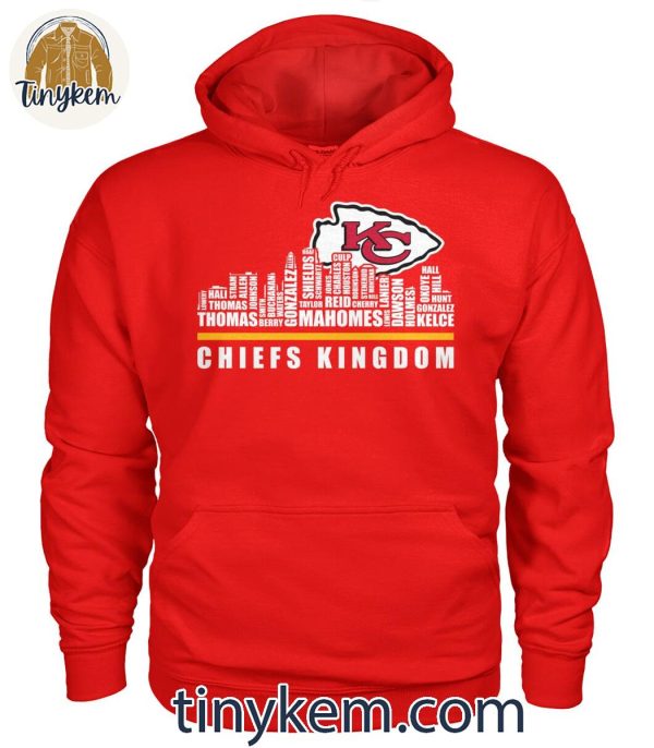 Kansas City Chiefs The Chiefs Kingdom Football Player Name Skyline Shirt