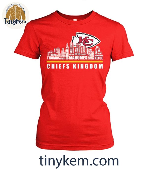 Kansas City Chiefs The Chiefs Kingdom Football Player Name Skyline Shirt