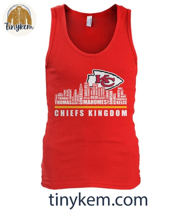 Kansas City Chiefs The Chiefs Kingdom Football Player Name Skyline Shirt