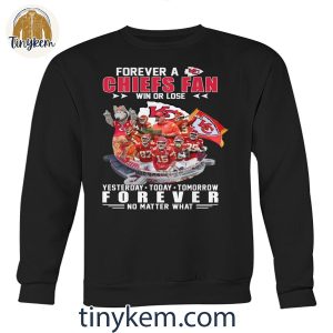 Kansas City Chiefs Yesterday Today Tomorrow Forever Fan T Shirt 3 dloEA