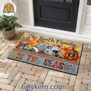 Las Vegas Raiders Fall Tis’ The Season Customized Doormat