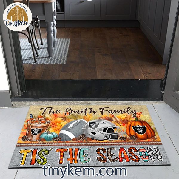 Las Vegas Raiders Fall Tis’ The Season Customized Doormat