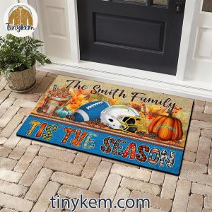 Los Angeles Chargers Fall Tis’ The Season Customized Doormat