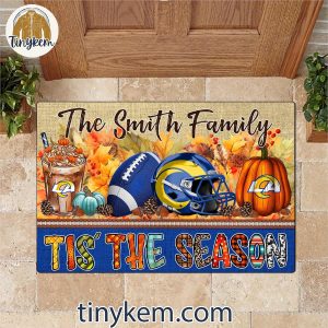 Los Angeles Rams Fall Tis The Season Customized Doormat 3 S2Bfd