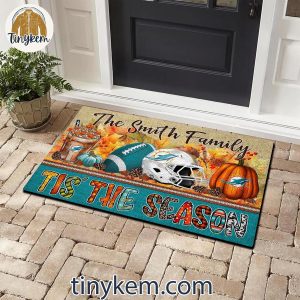 Miami Dolphins Fall Tis’ The Season Customized Doormat