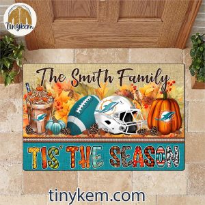 Miami Dolphins Fall Tis The Season Customized Doormat 3 WNxXB