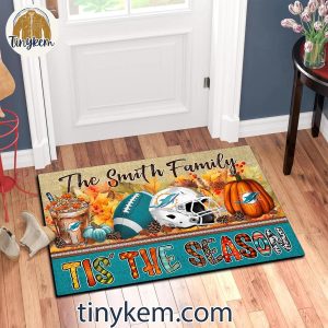 Miami Dolphins Fall Tis The Season Customized Doormat 5 05qUE