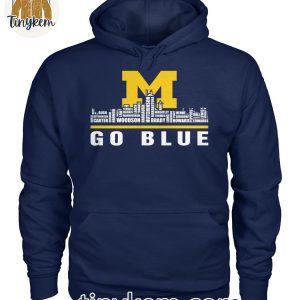 Michigan Wolverines Go Blue Football Player Name Skyline Shirt 3 6mCSq